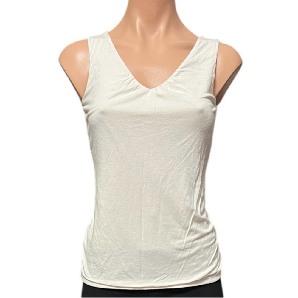 Ann Taylor Petites Women's XSP Off-White Sleeveless Top Preloved EUC